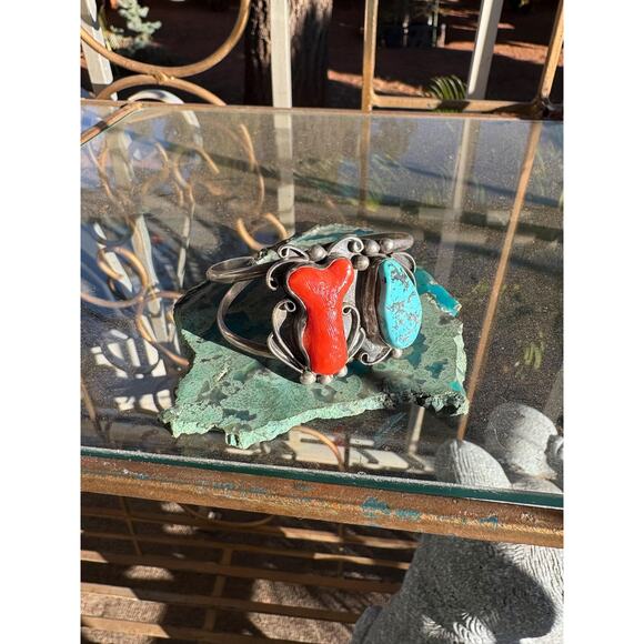 Artisan Sterling Silver Navajo Bracelet Genuine 1940’s Vintage - Picture 4 of 10